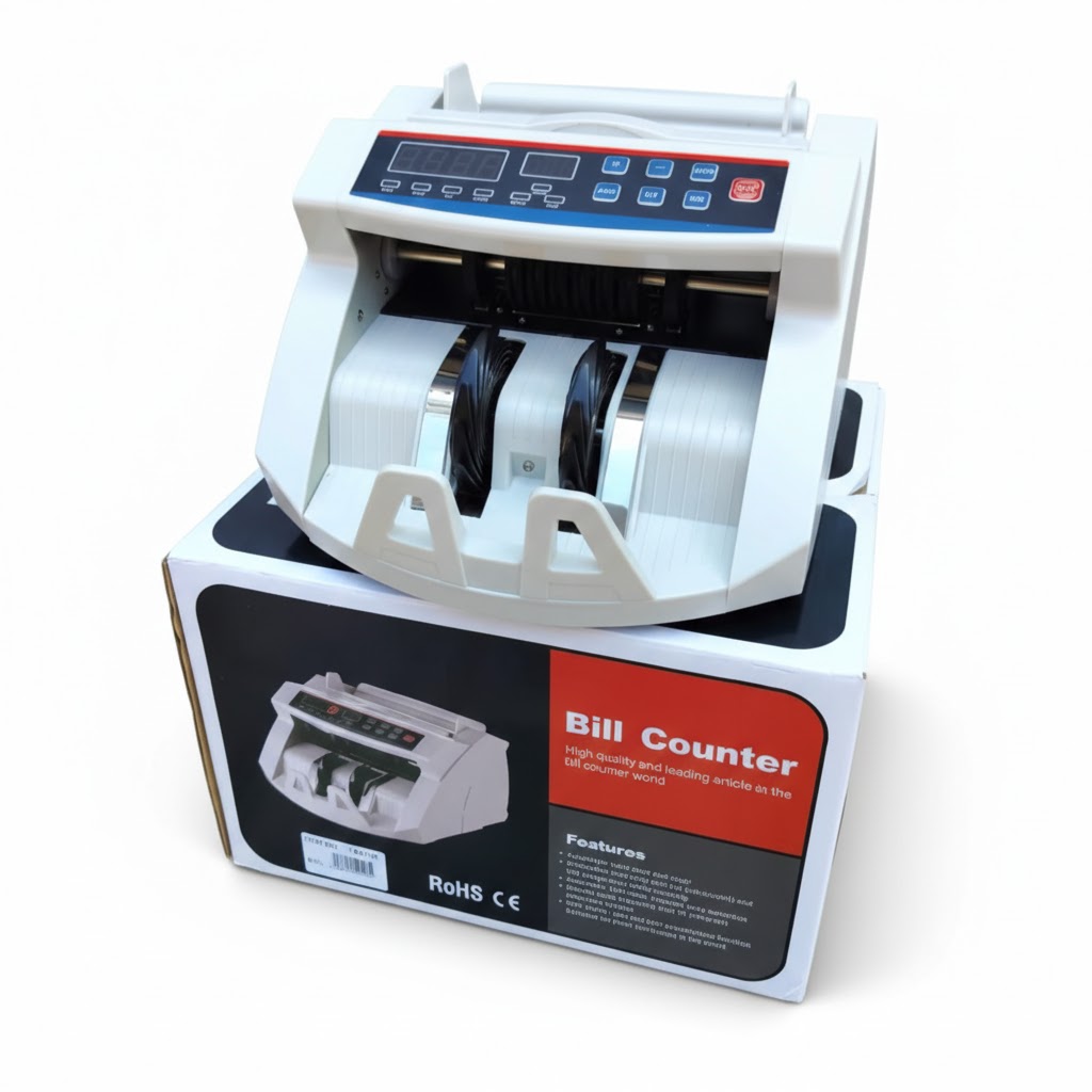 Commercial Money Counter & Fake Note Detector – UV/MG Detection, High-Speed Bill Counting